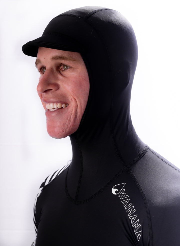 Rashguard de surf con capucha - Granate