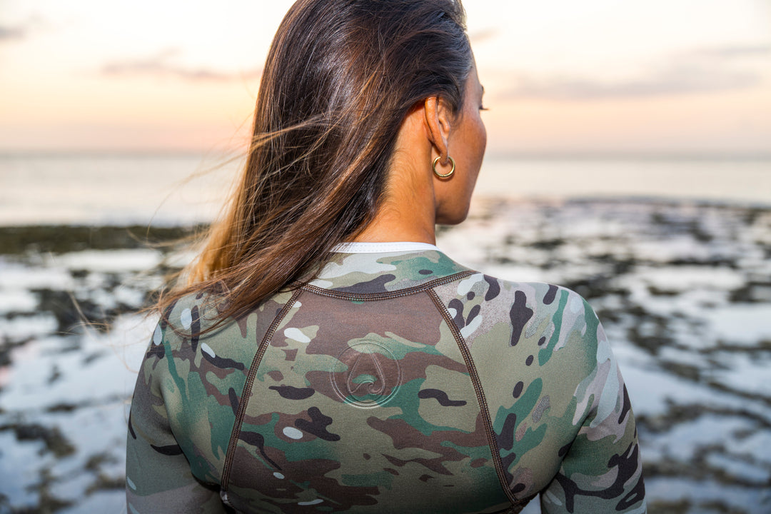 Back view of a woman wearing the Waihana Women&
