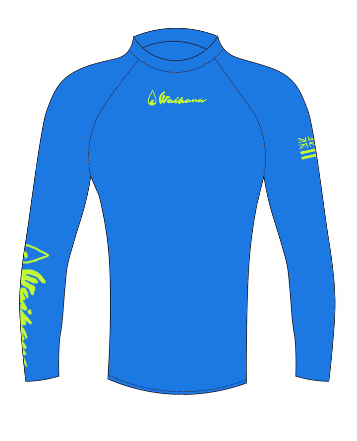Rashguard bleu à manches longues pour enfant 