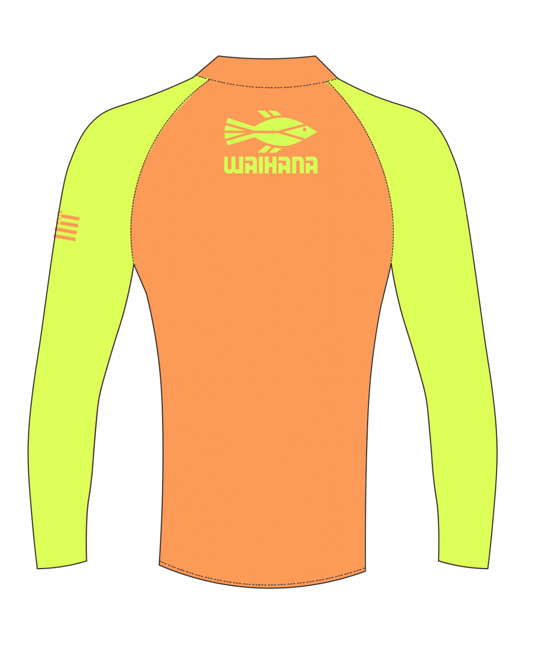 Rashguard de manga larga naranja para niños 