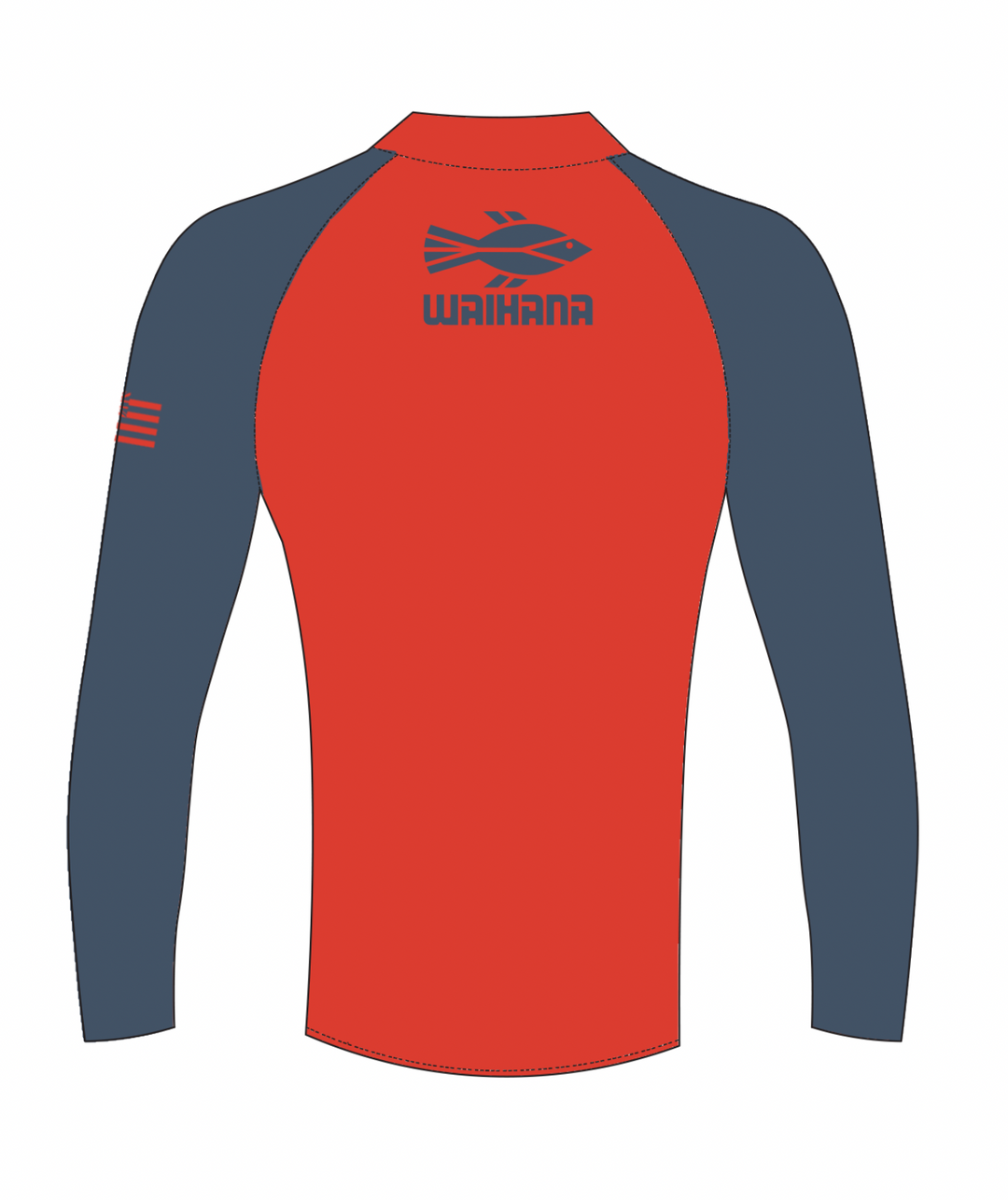 Rashguard de manga larga rojo para niños