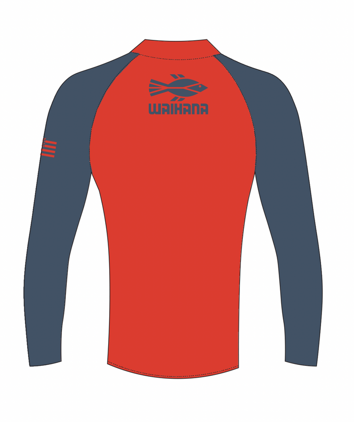 Rashguard de manga larga rojo para niños