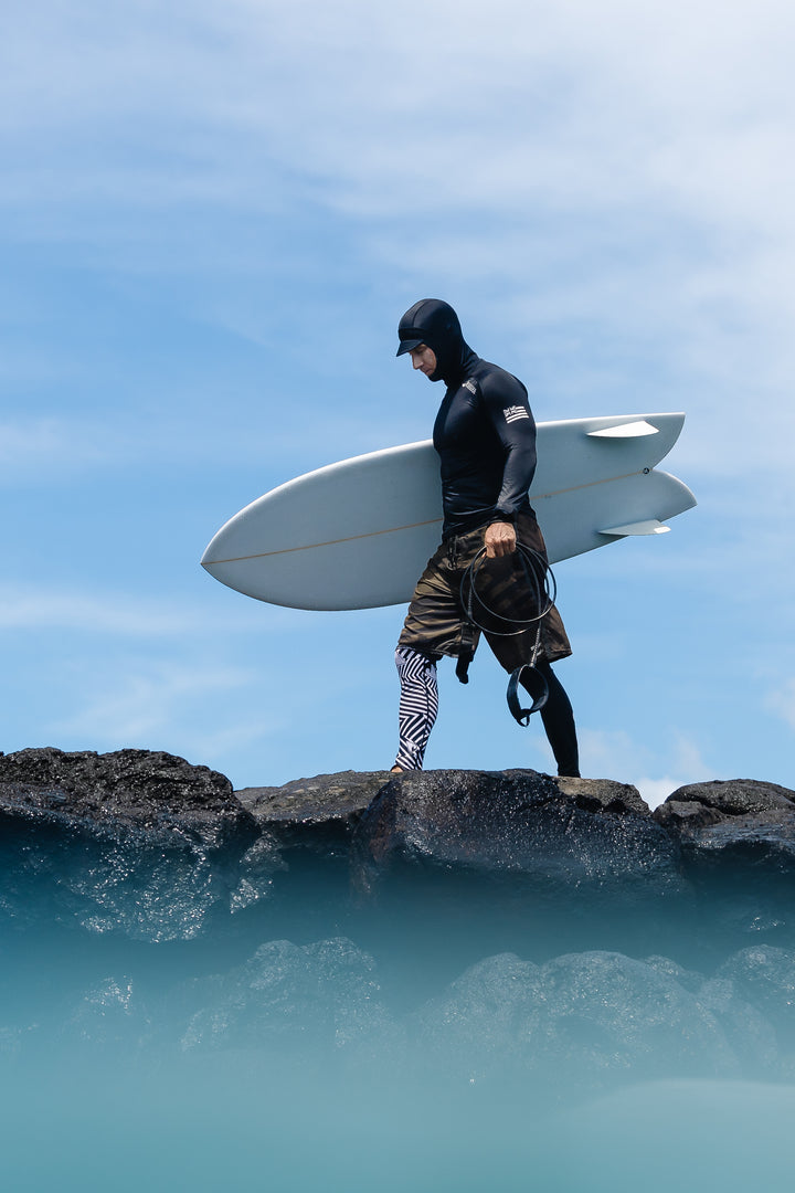 Rashguard de surf à capuche - Marron