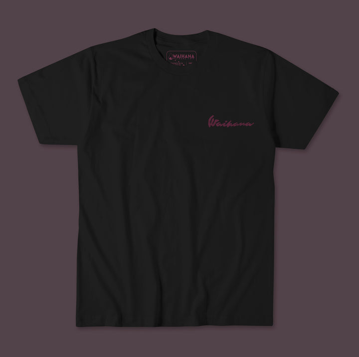 T-shirt rose à motif arête de poisson