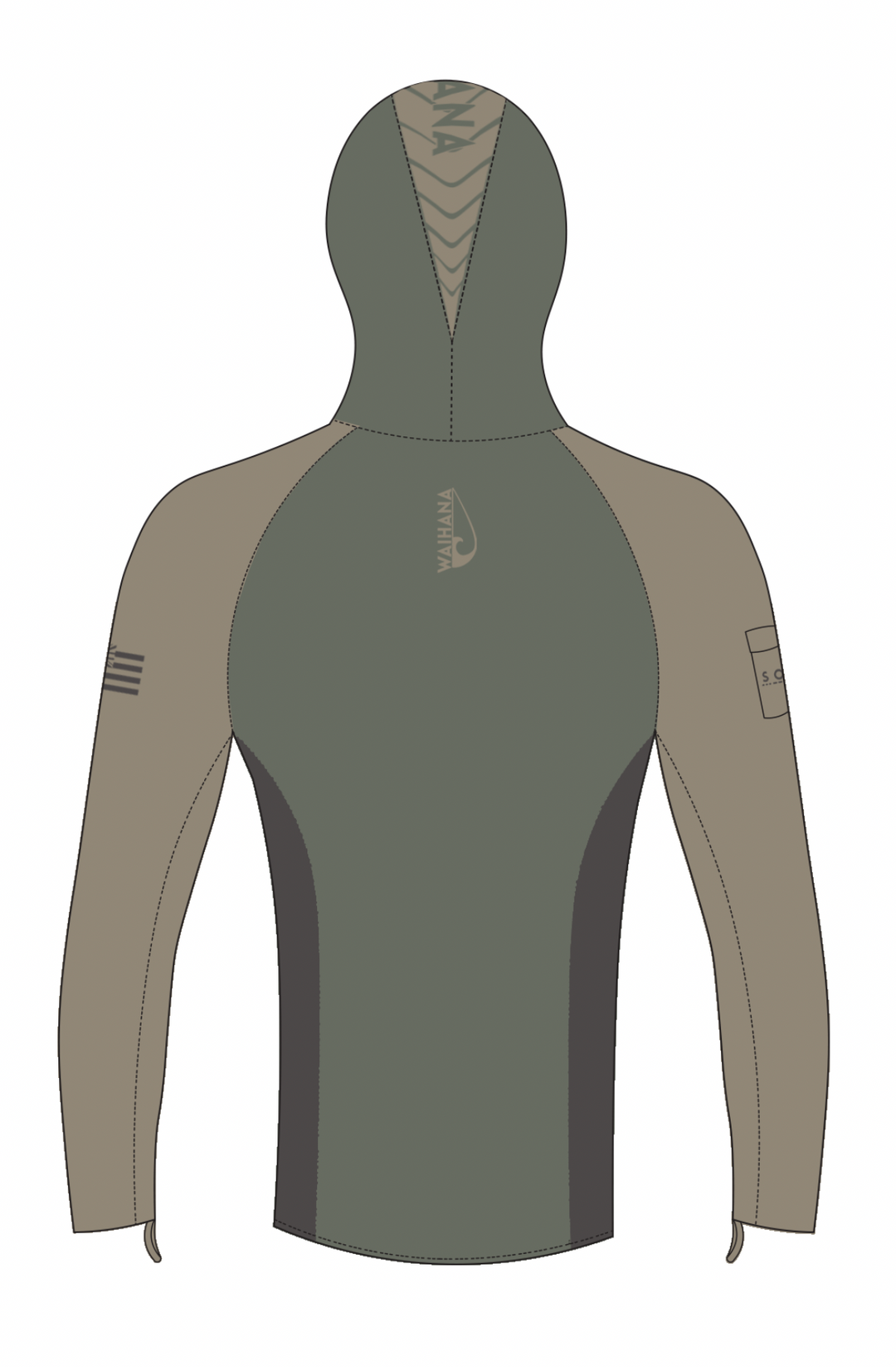 Rashguard con capucha para pesca submarina Terra