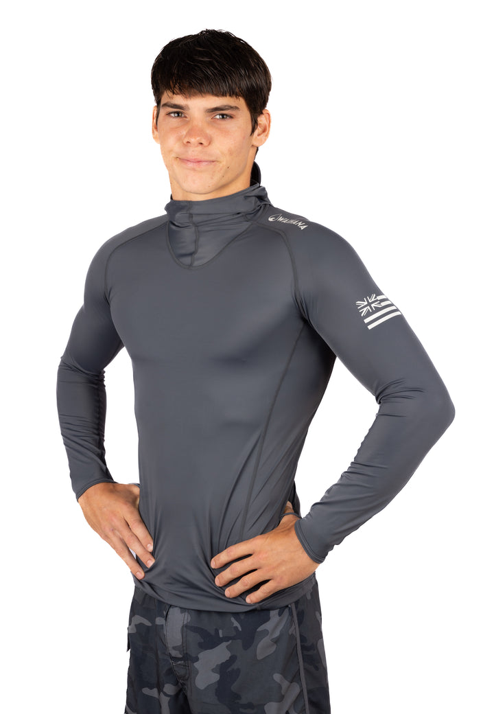 Anthracite Carvico Hooded Surf Rashguard