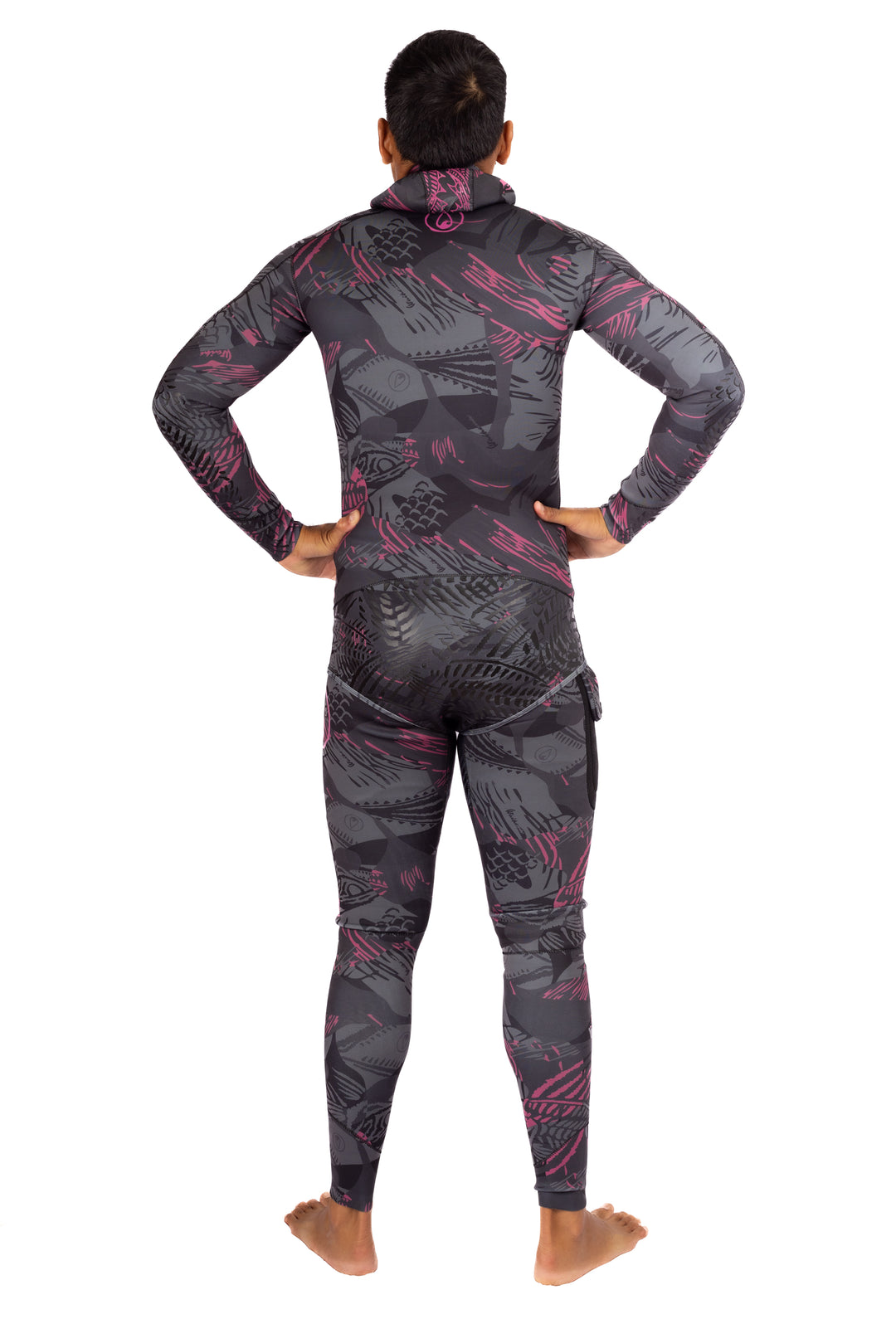 Traje de neopreno rosa para pesca submarina Fishbone de 1,5 mm para hombre