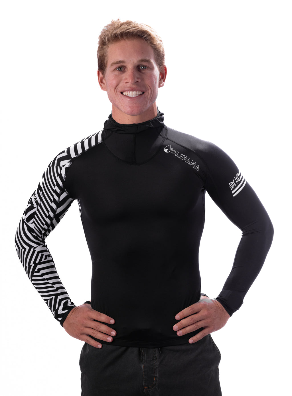 Rashguard de surf con capucha - Granate