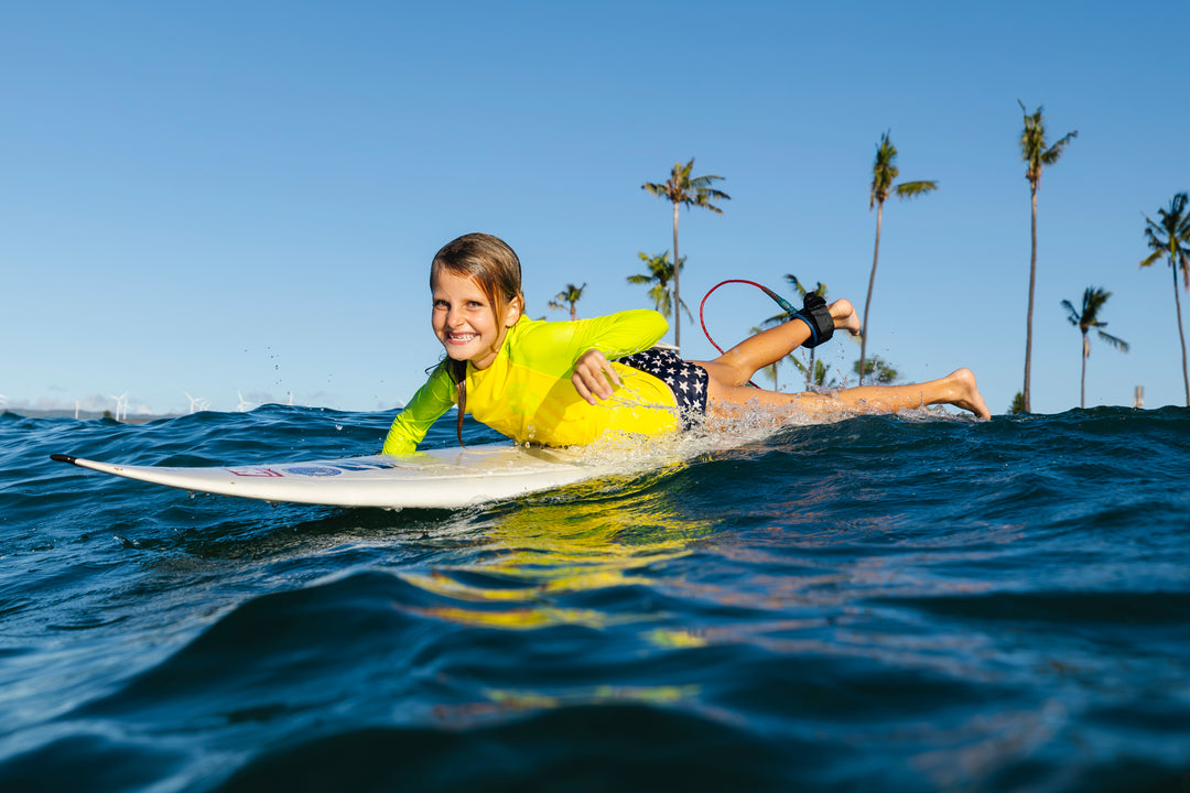 Rashguard jaune à manches longues pour enfants