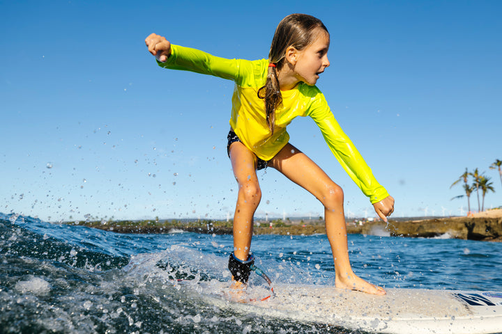 Rashguard jaune à manches longues pour enfants
