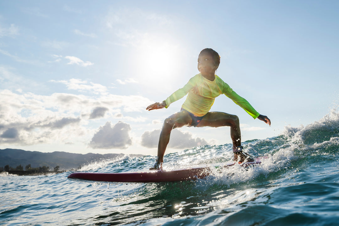 Rashguard jaune à manches longues pour enfants