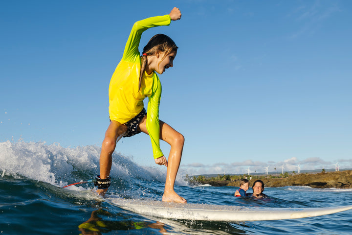 Rashguard jaune à manches longues pour enfants