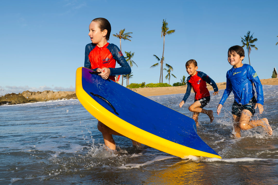 Rashguard rouge à manches longues pour enfant