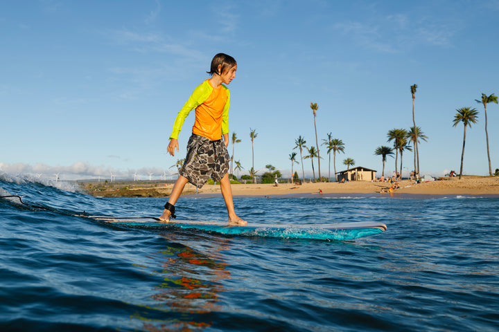 Rashguard orange à manches longues pour enfants 
