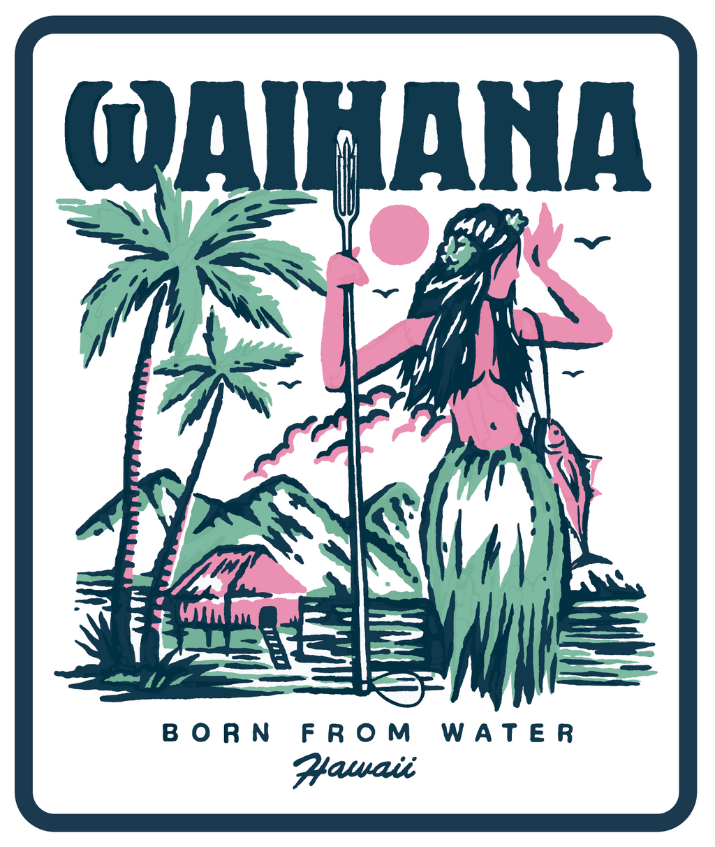 Plongeur Hula Sticker